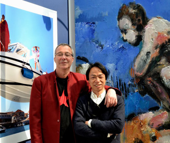 Liu Zhengyong et Martin  Bez Grand Palais Art Paris Stand Dock Sud Chine